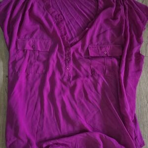 Terra & Sky Pink Sleeveless Polo Blouse